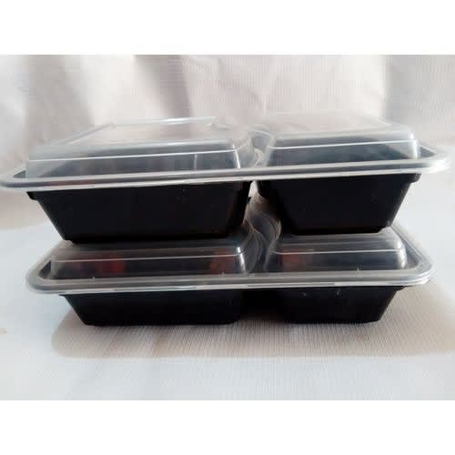 Disposable Takeaway Plates With Cover- 50 Pieces