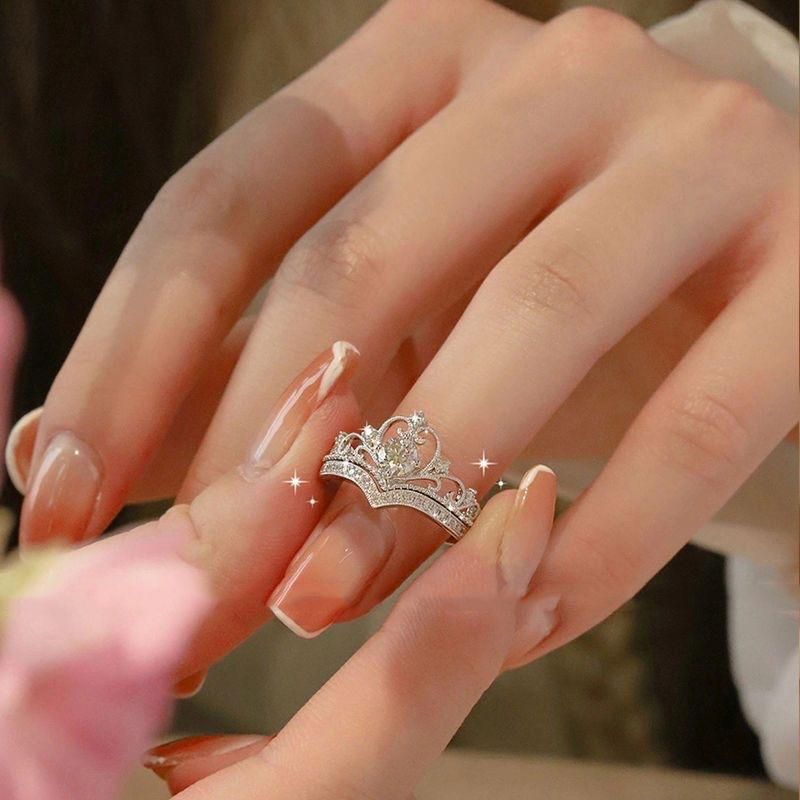 Crown Princess Diamond Ring Wedding Rings