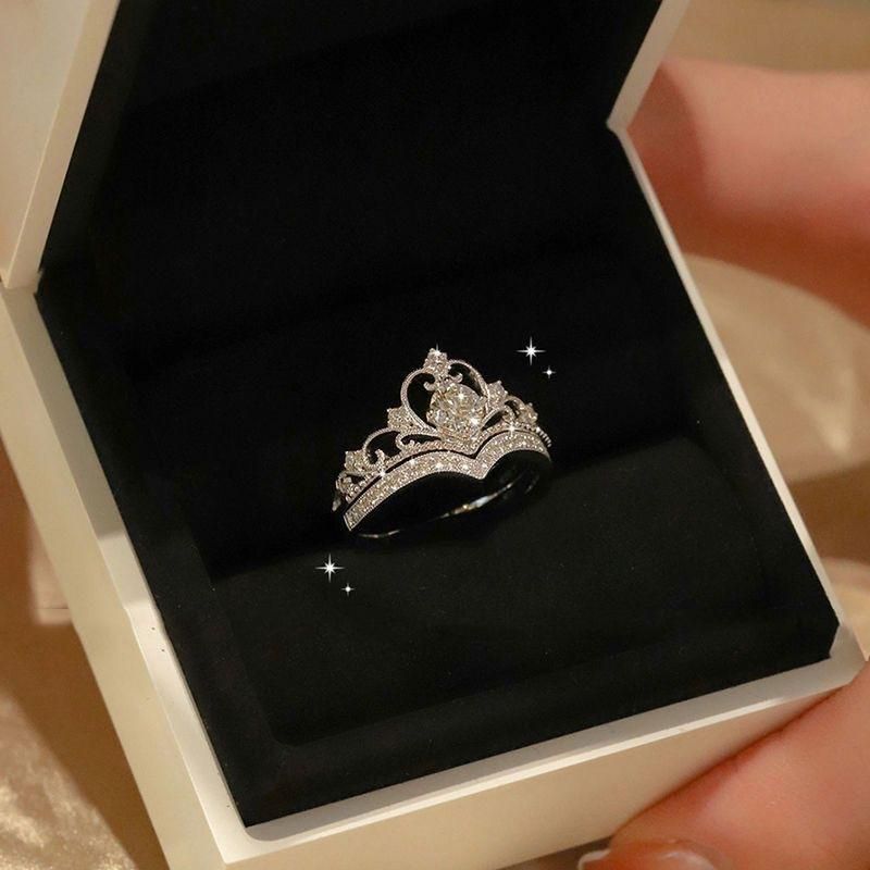 Crown Princess Diamond Ring Wedding Rings