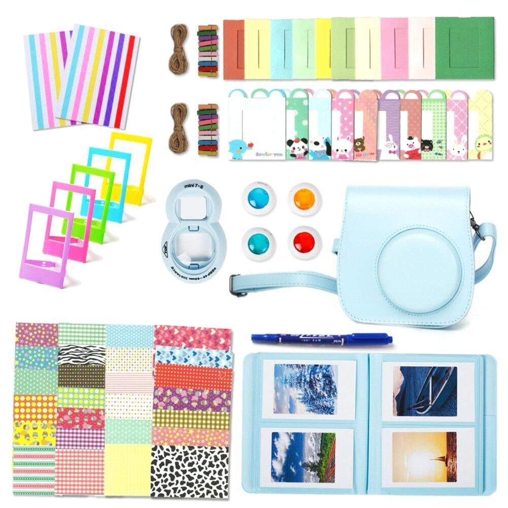 10 In 1 Set Polaroid Album Case For Polaroid Mini9/8+/8 Camera Album Selfie Case Corner Sticker Accessories