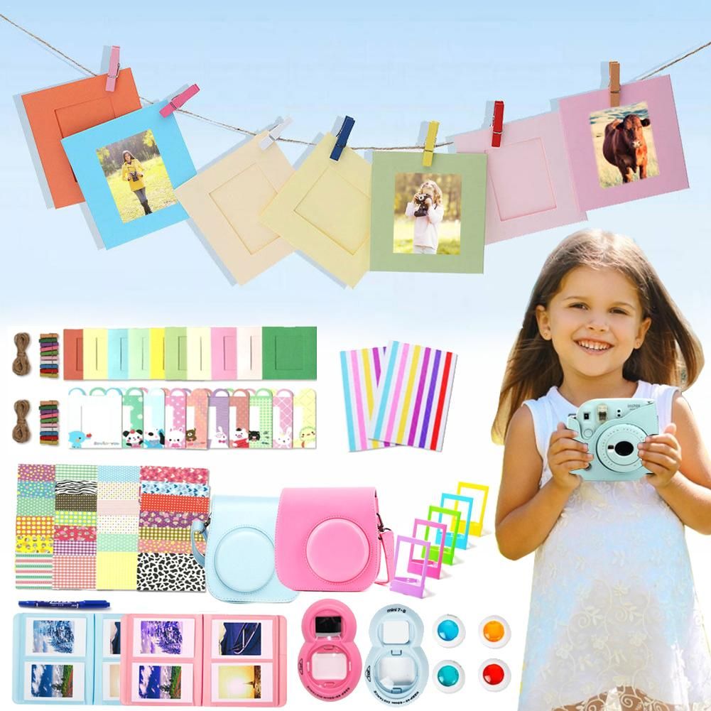 10 In 1 Set Polaroid Album Case For Polaroid Mini9/8+/8 Camera Album Selfie Case Corner Sticker Accessories