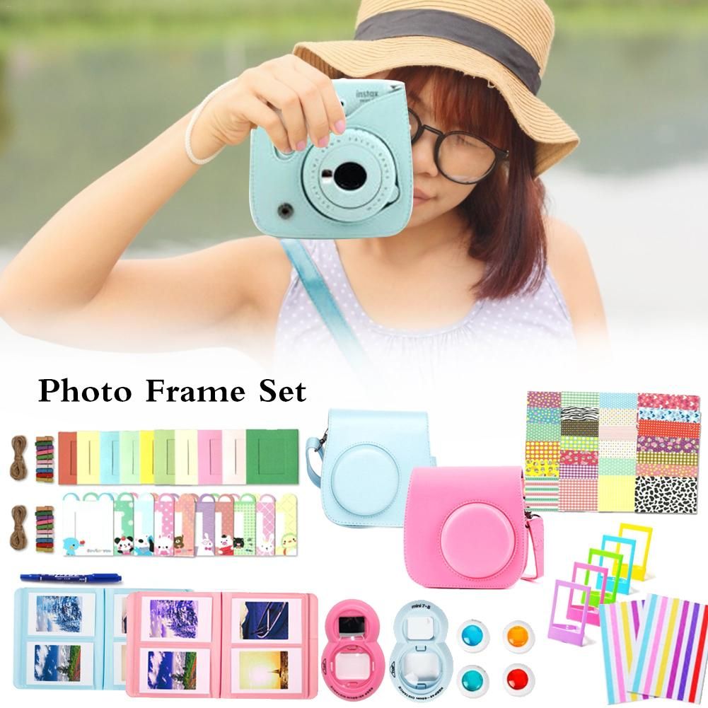 10 In 1 Set Polaroid Album Case For Polaroid Mini9/8+/8 Camera Album Selfie Case Corner Sticker Accessories