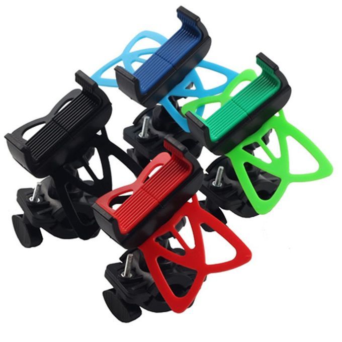 Anti-drop Phone Holder Handlebar Mount Mountain Bike Riding Bra Kets-Black Green