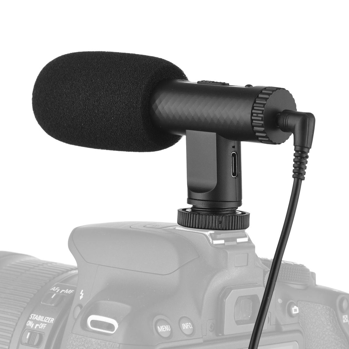 Portable Stereo Microphone Video Recording Mic 3.5mm TRS