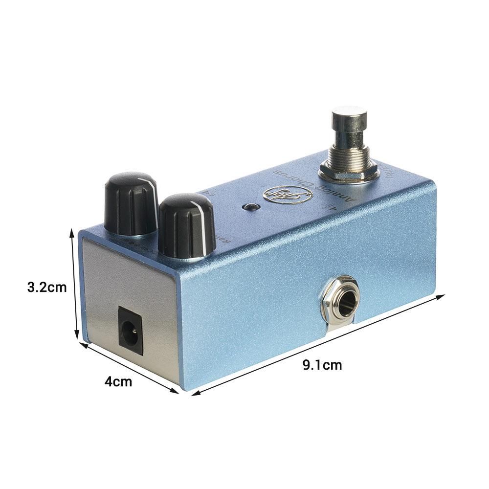 Analog Chorus Guitar Effect Pedal with Depth and Rate Knobs Mini Single Pedal for Electric Guitars to Create Fresh and Extensive Chorus Effects DC 9V Dark Blue