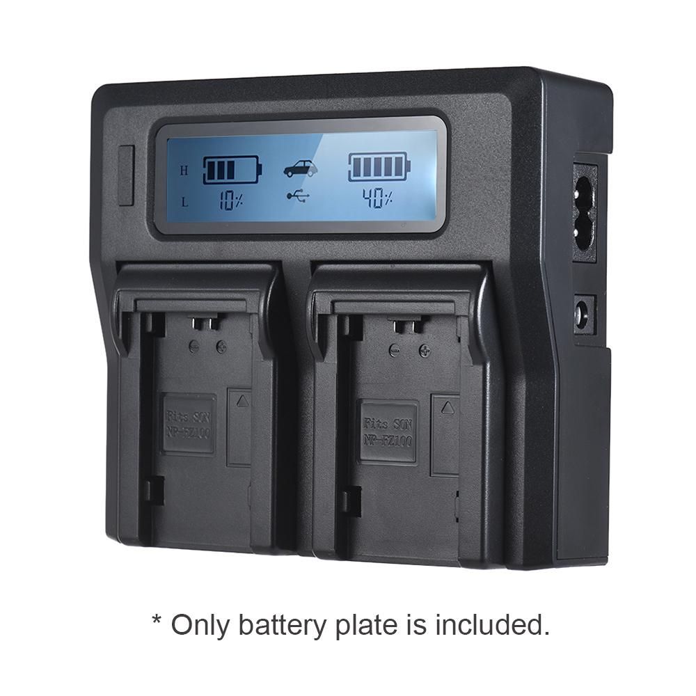 2pcs NP-FZ100 Battery Plate for Neweer Dual/Four Channel Battery Charger Replacement for Sony A7III A9 A7RIII A7SIII