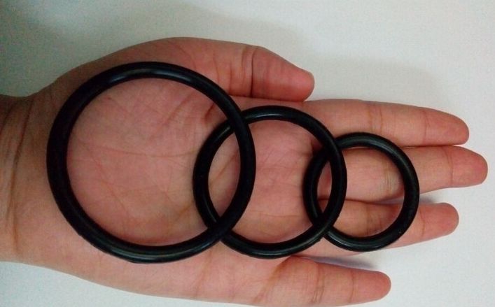 Advanced Silicone Penis Ring Premature Ejaculation Delay Aid Sex Toy (3Pcs) - Black