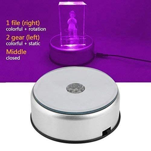Display Turntable Base For Crystals Glass Art,LED