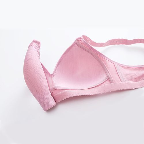 1 Pcs Plus Size No Steel Ring Knit Ladies Bra Embroidery Thin Cup Gather
