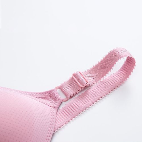1 Pcs Plus Size No Steel Ring Knit Ladies Bra Embroidery Thin Cup Gather