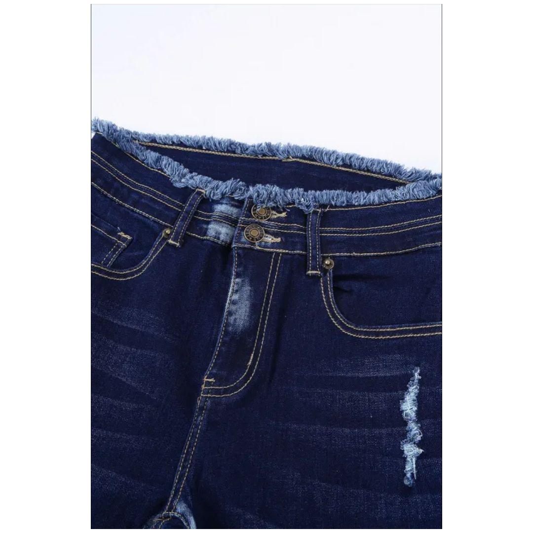 Mfed. Dark Blue High Rise Flare Jeans