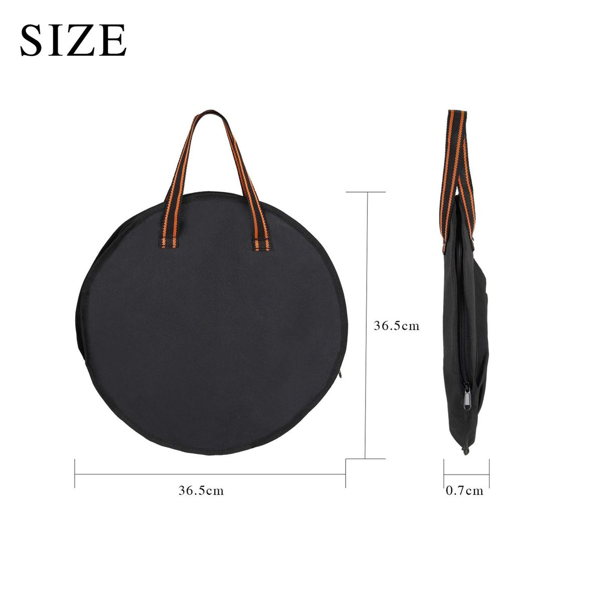 IN-157 10'' Portable Dumb Drum Bag with Drum Stick Pocket Waterproof Dumb Drum Practice Pad Bag Wear-resistant Oxford Cloth Carrying Bag Case