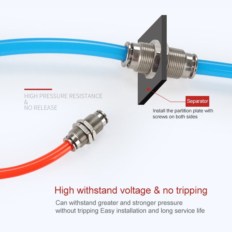 PM-8 LAIZE Copper Bulkhead Pneumatic Connector