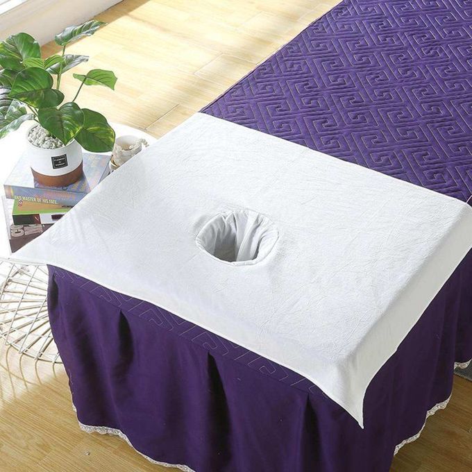 4x Soft Pure Cotton SPA Half  Table Sheet Beauty Bed Face Hole