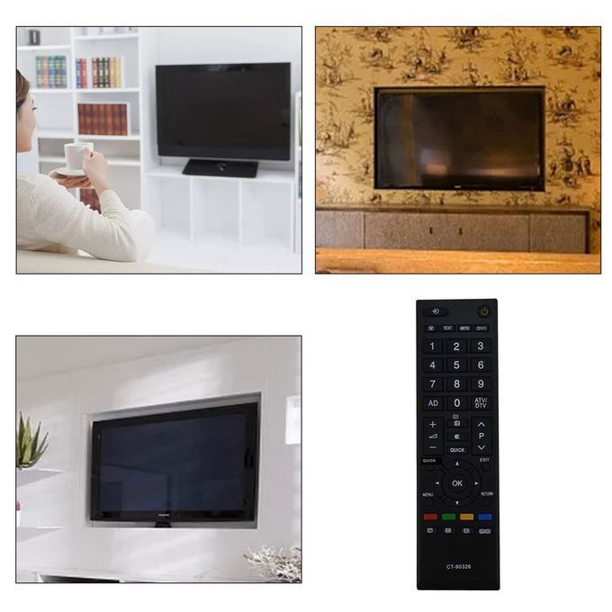 Smart   TV Remote  Ontroller For TOSHIBA  T-90326  T-90380  T-90336  T-90351-black-190 * 50 * 18mm