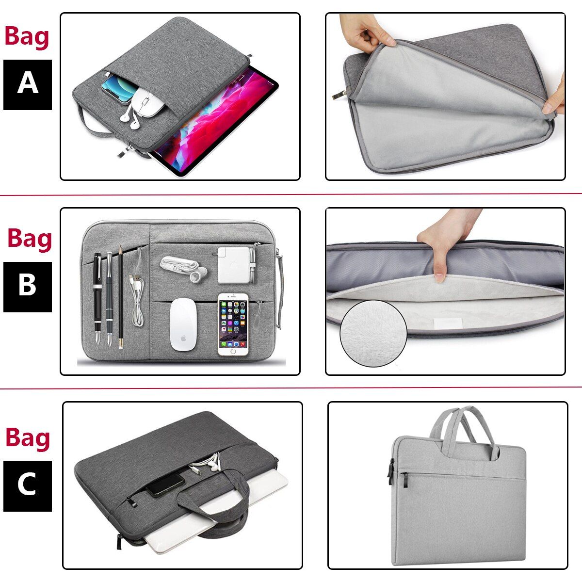 Tablet Sleeve Handgbag For Samsung Galaxy Tab S7 S8 Plus