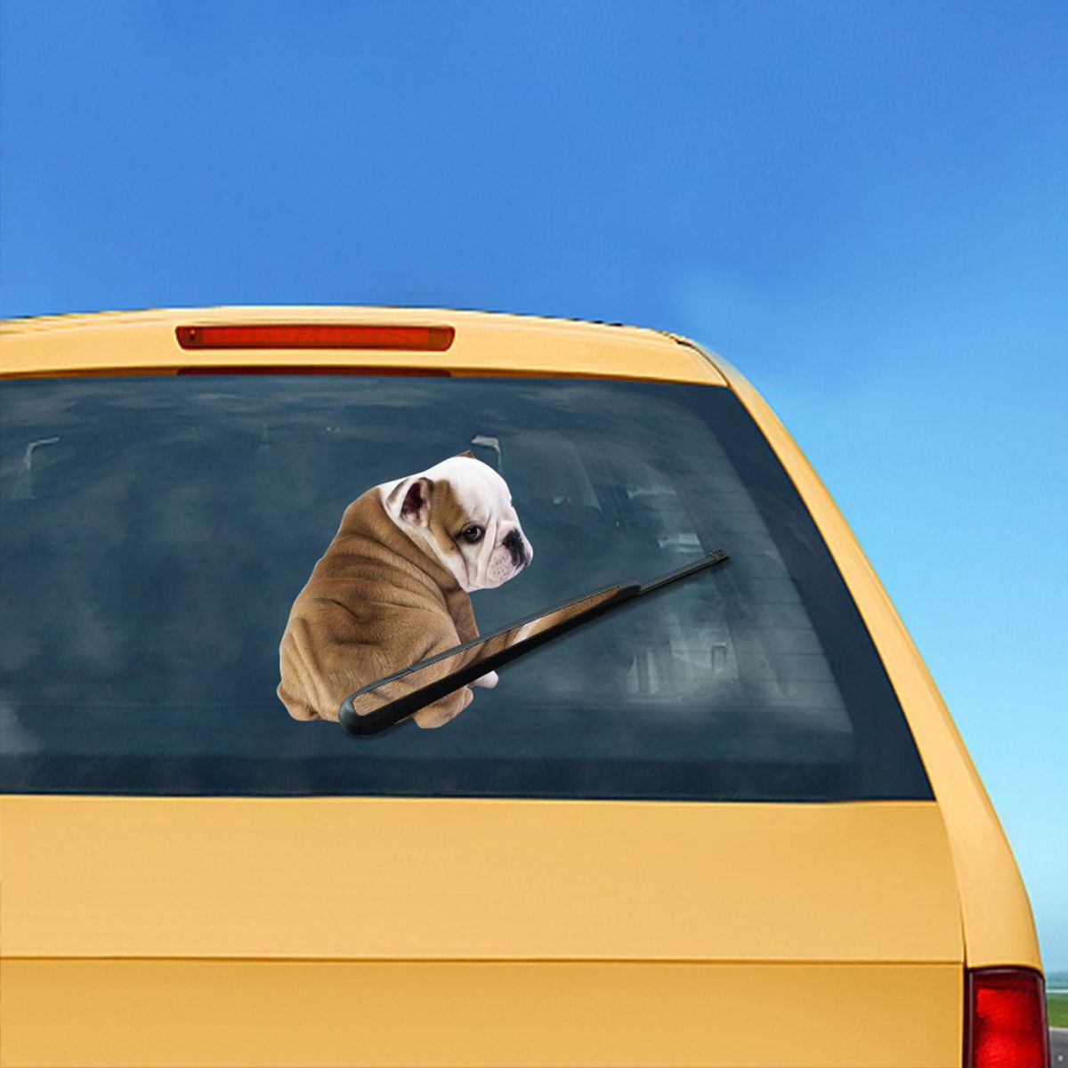 Cute Car Sticker Cartoon Dog Sticker Window Wiper Sticker and Decal For Car Styling Rear Windshield Decoration