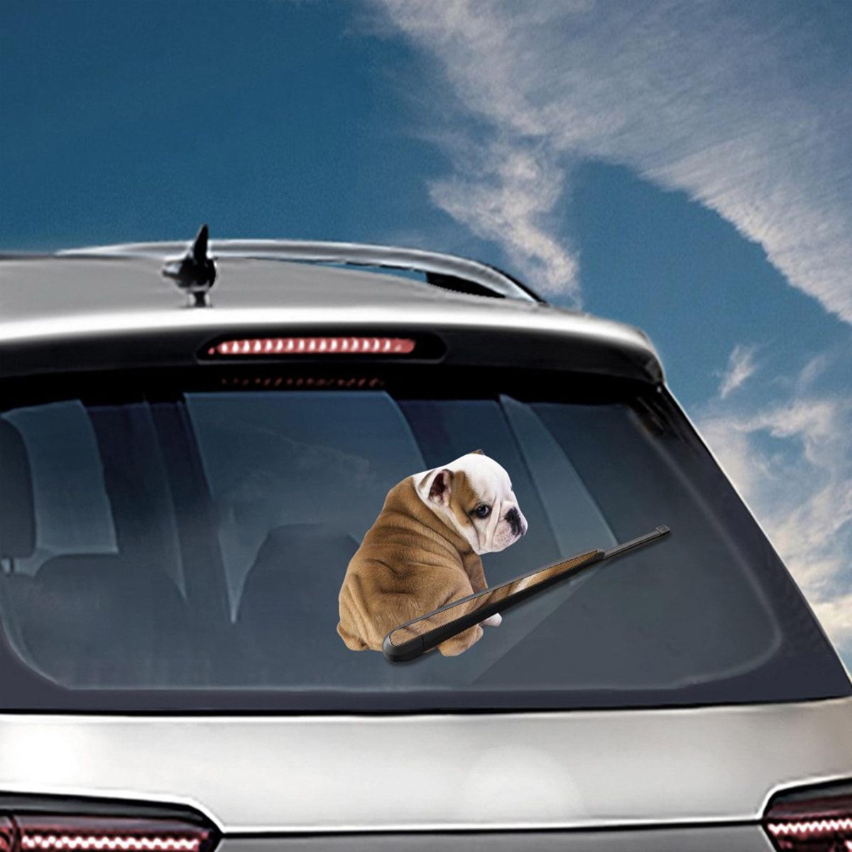 Cute Car Sticker Cartoon Dog Sticker Window Wiper Sticker and Decal For Car Styling Rear Windshield Decoration