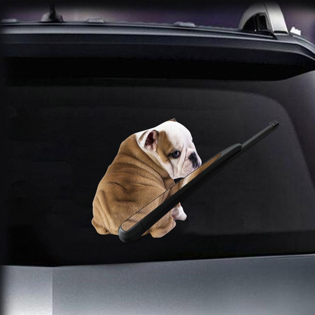 Cute Car Sticker Cartoon Dog Sticker Window Wiper Sticker and Decal For Car Styling Rear Windshield Decoration