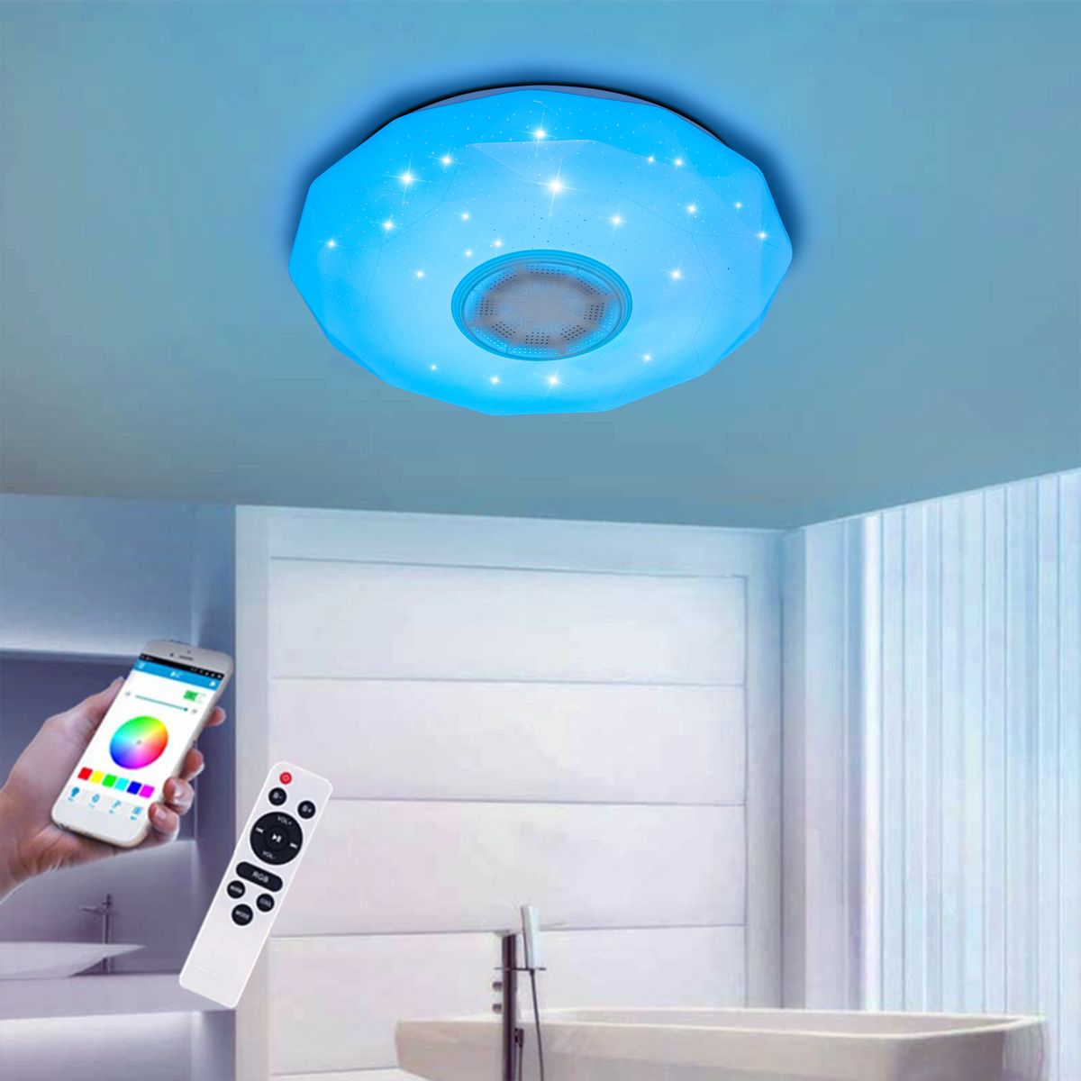 AC186-265V 36W LEDs Starlight Dimmable Music Ceiling Lamp