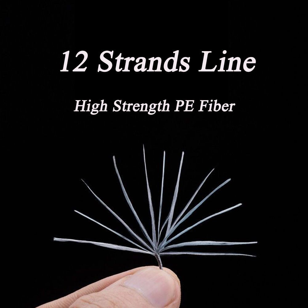 12 Strands Multicolor Lure Line 100M 300M 500M 1000M PE Braided Wire Multifilament We