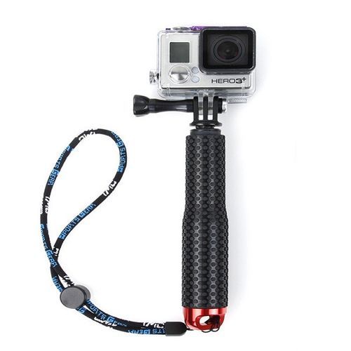 Self-timer Bracket Aluminum Alloy Telescopic Rod Motion Camera Red