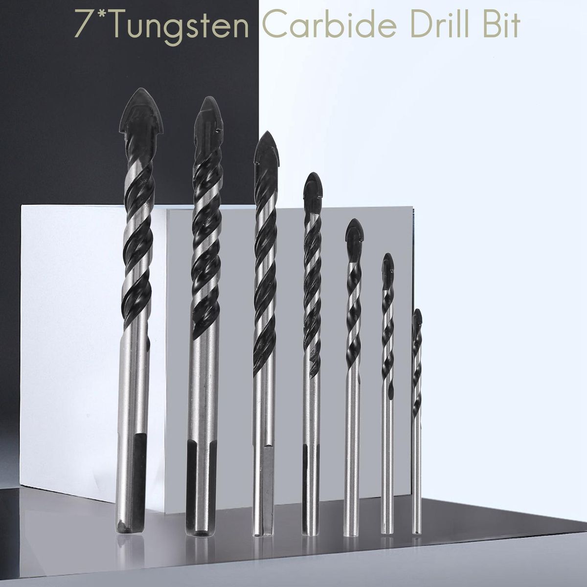 Tungsten Carbide Drill Bit Set for Porcelain Ceramic Tile Concrete Brick Wall Glass  Plastic Masonry and Wood 3 4 5 6 8 10 12mm