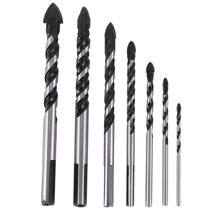 Tungsten Carbide Drill Bit Set for Porcelain Ceramic Tile Concrete Brick Wall Glass  Plastic Masonry and Wood 3 4 5 6 8 10 12mm