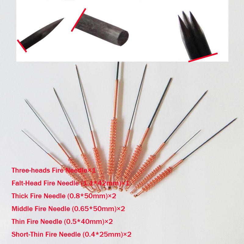 Set Age-old Needle Fire 10pcs Way Acupuncture Per For Acupuncture Treatment Points Heating Fire Needles