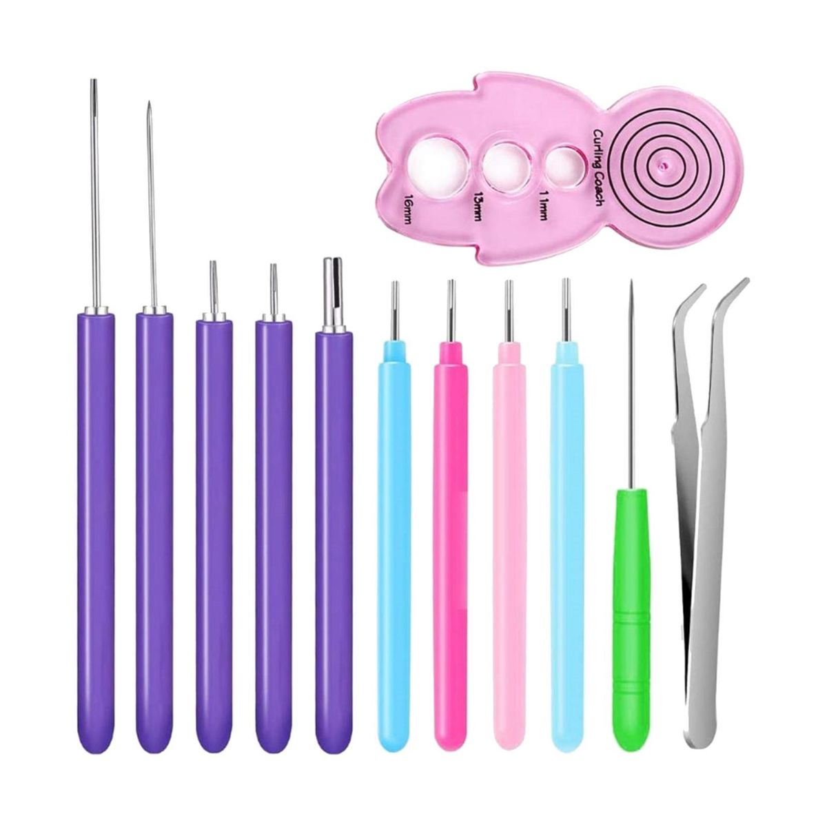 Quilling Tools Slotted Supplies Rolling Tool Set For DIY 12 Pieces