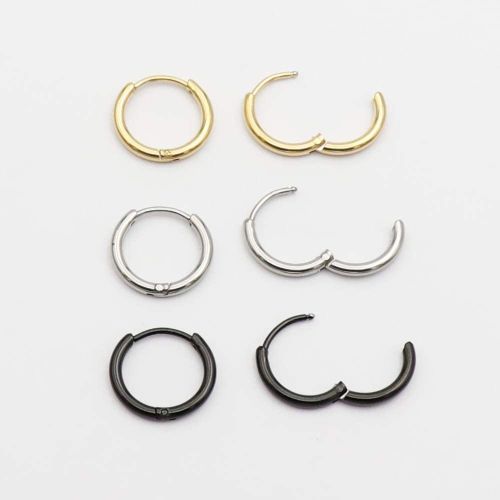 EACHLP Unisex 18K Real Gold Plating Surgical Steel Sleeper
