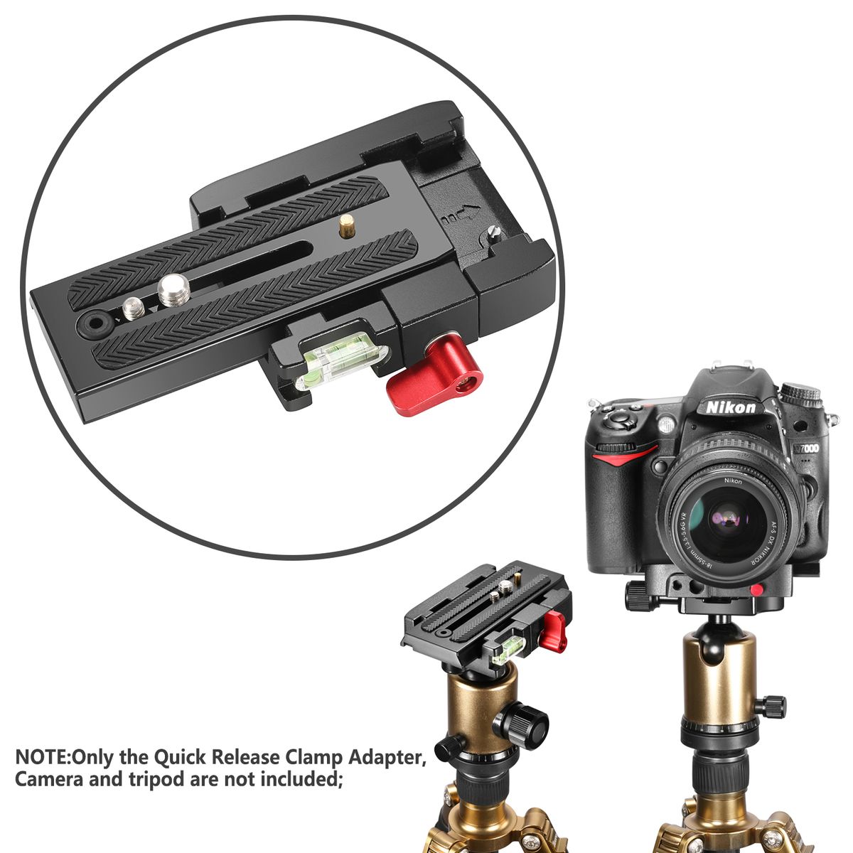 Professional Aluminum Alloy Quick Release Plate Adapter With 1/4 3/8 Inches Screw For DSLR Camera Camcorder Tripod Monopod, Compatible For Manfrotto 501HDV 503HDV 701HDV 577/519/561/Q5