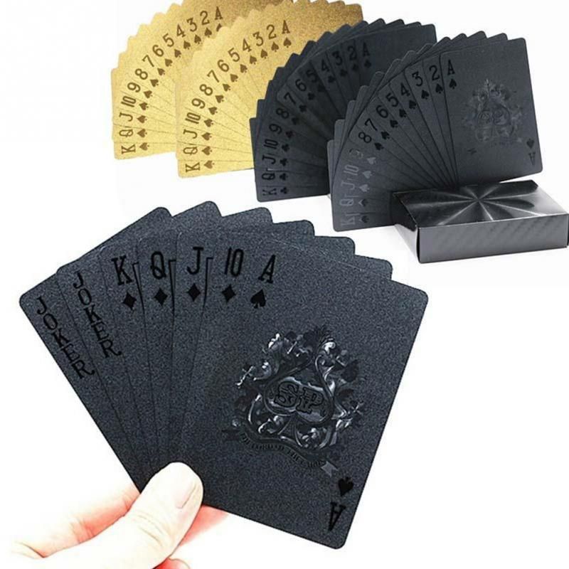 Playing Cards Waterproof Golden Poker Collection Black Hot