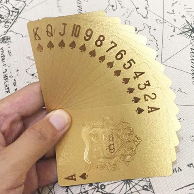Playing Cards Waterproof Golden Poker Collection Black Hot