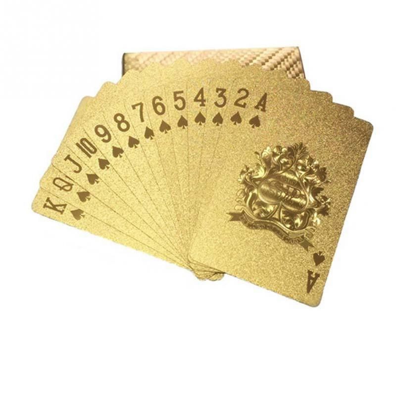 Playing Cards Waterproof Golden Poker Collection Black Hot