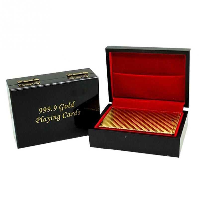 Playing Cards Waterproof Golden Poker Collection Black Hot