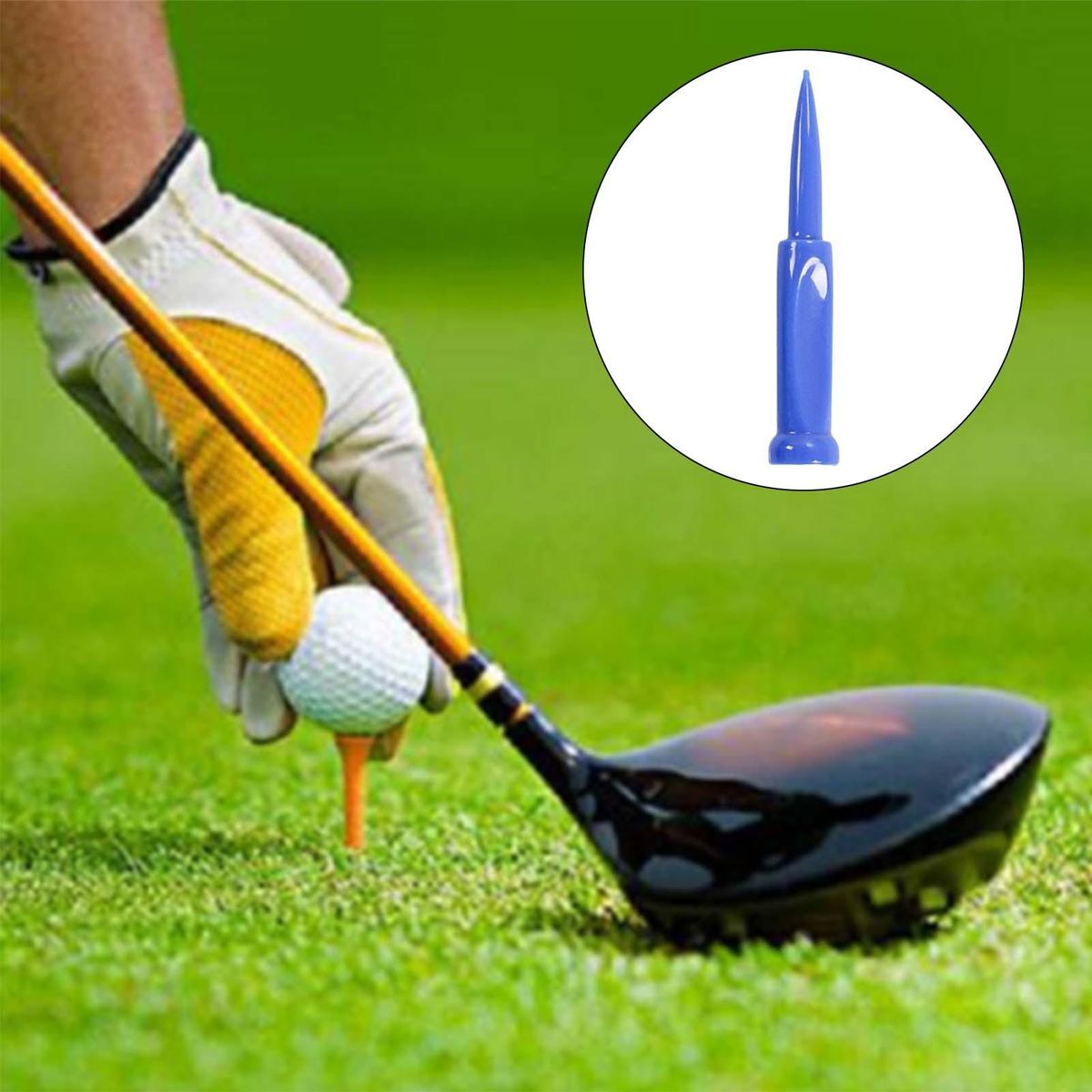 20Pcs Mini Golf Tee Multifunctional Golf Ball Tee Blue
