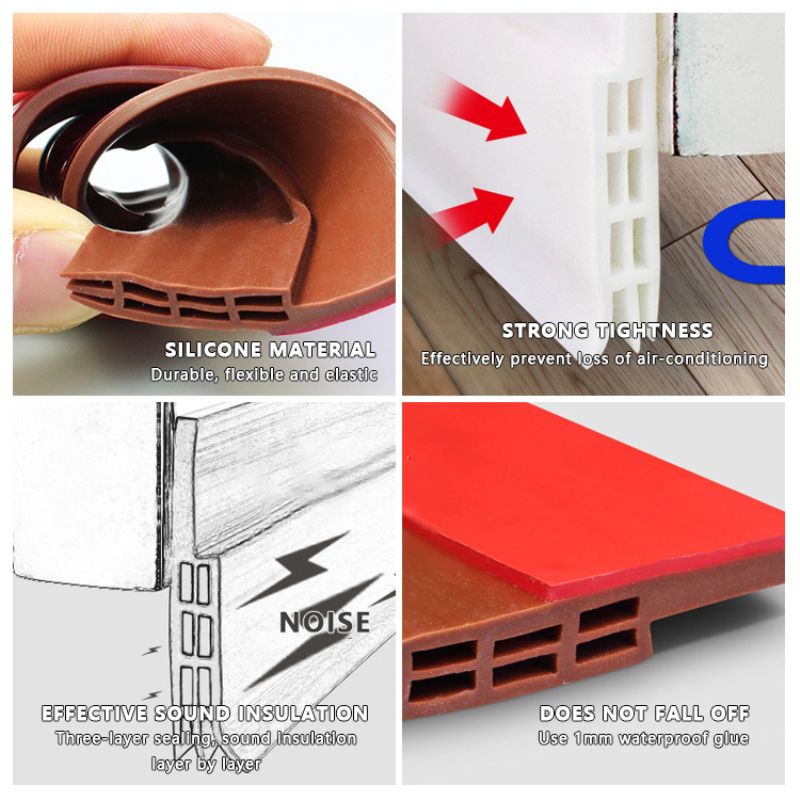 39inch Door Draft Stopper Adhesive Under Door Sealing Sweep