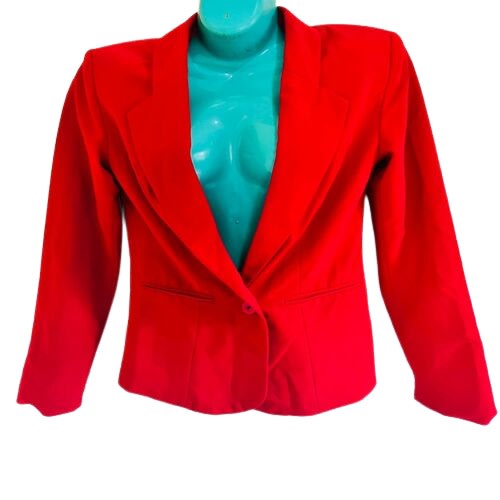 Long Sleeved Blazer - Red