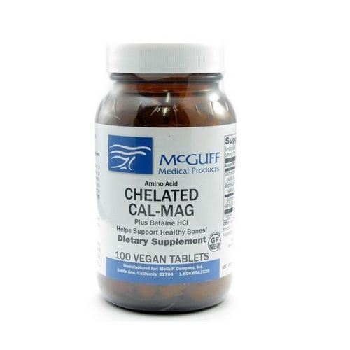 Chelated Cal-Mag W/Betaine HCl, Vegitabs, 100tabs
