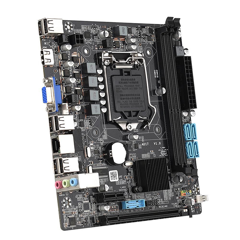H55M Motherboard with Dual DDR3 Memory Slots PCI-E 8X Graphics Slot VGA+HD Ports Support LGA1156(Core i7/i5/i3) Processor