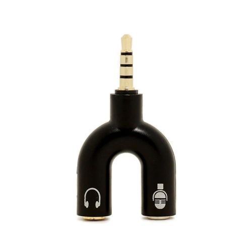 35mm Audio Splitter Adapter For Headphone Headset PC Smartphone White