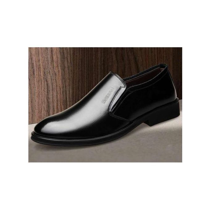Men's Fashion Cover Foot Business Leather Shoes - Black