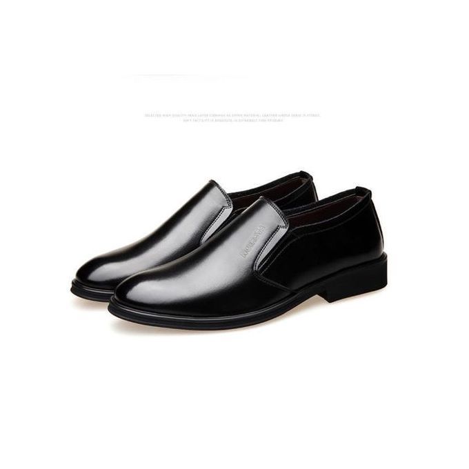 Men's Fashion Cover Foot Business Leather Shoes - Black