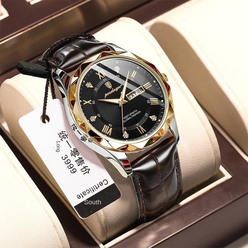 Swiss waterproof luminous new men's watch belt type quartz watch