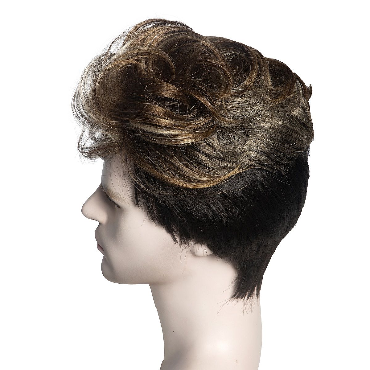 Men's Smooth Natural Wig Straight Hair Synthetic Men's Wig