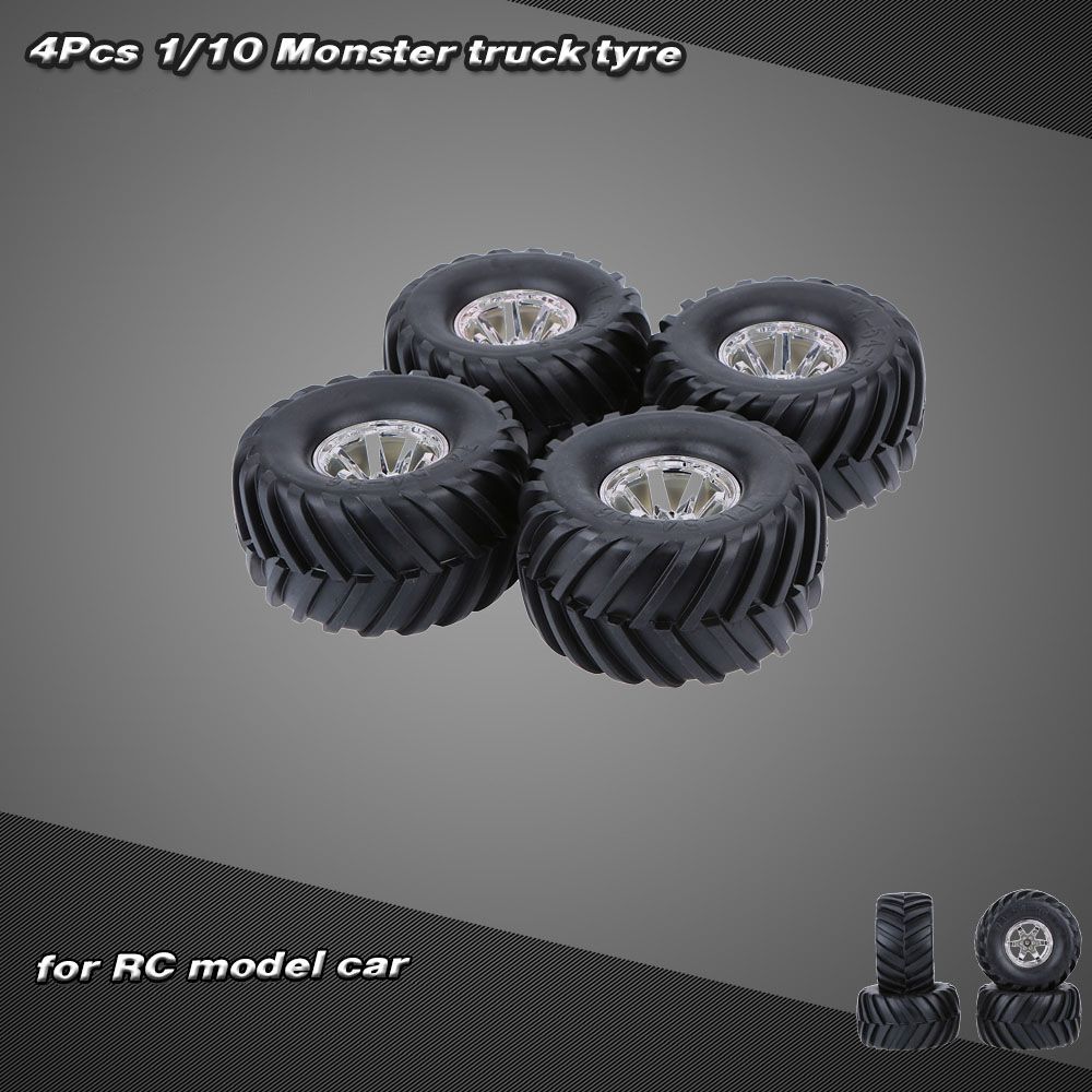 4Pcs/Set 1/10 Monster Truck Tire Tyres For Traxxas HSP