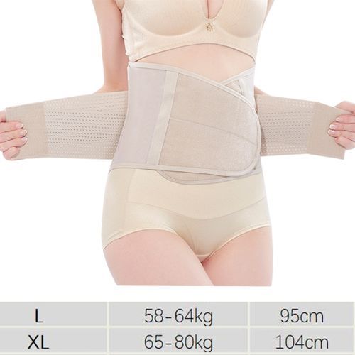 3in1 Belly/Abdomen/Pelvis Postpartum Belt Body Recovery Shapewear Belly Slim Waist Cinchers Breathable Waist Trainer Corset(#black)