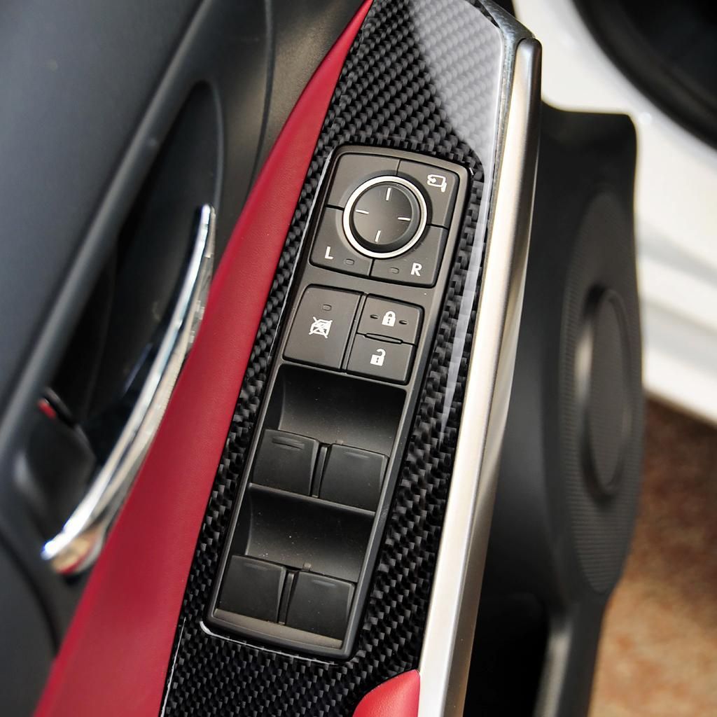 Window Lift Panel Decoration Cover Sticker Decal for Lexus IS250 2013 2014 2015 2016 - Car Interior Accessories Carbon Fiber