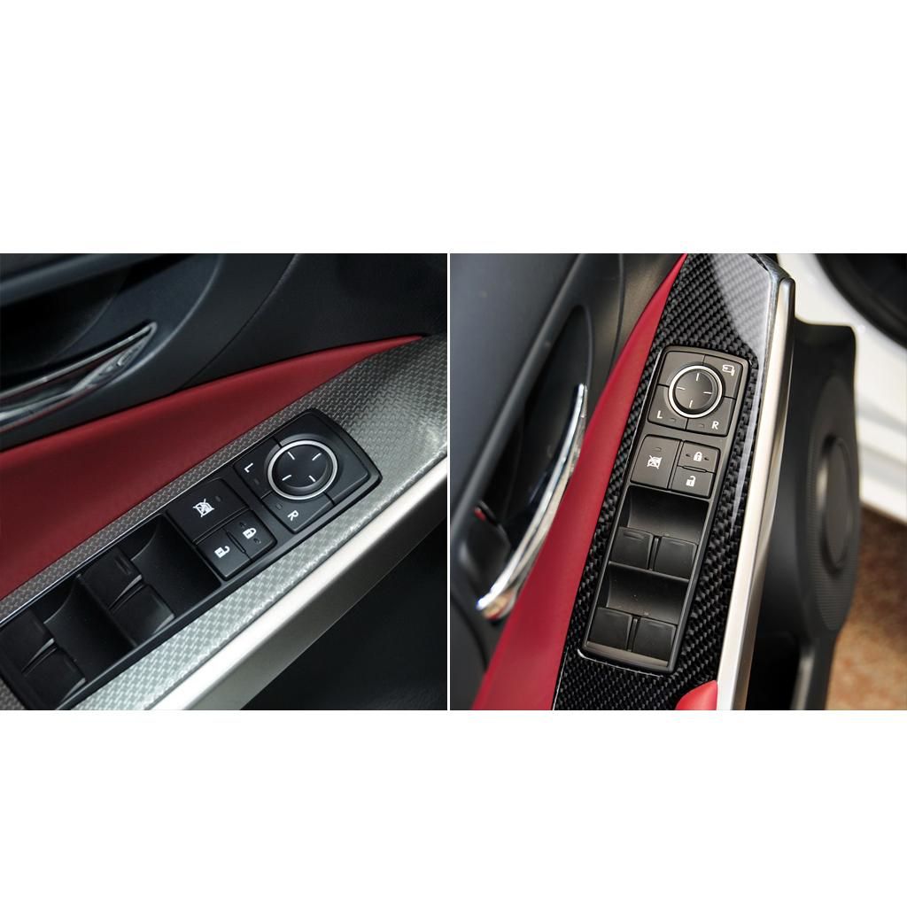 Window Lift Panel Decoration Cover Sticker Decal for Lexus IS250 2013 2014 2015 2016 - Car Interior Accessories Carbon Fiber